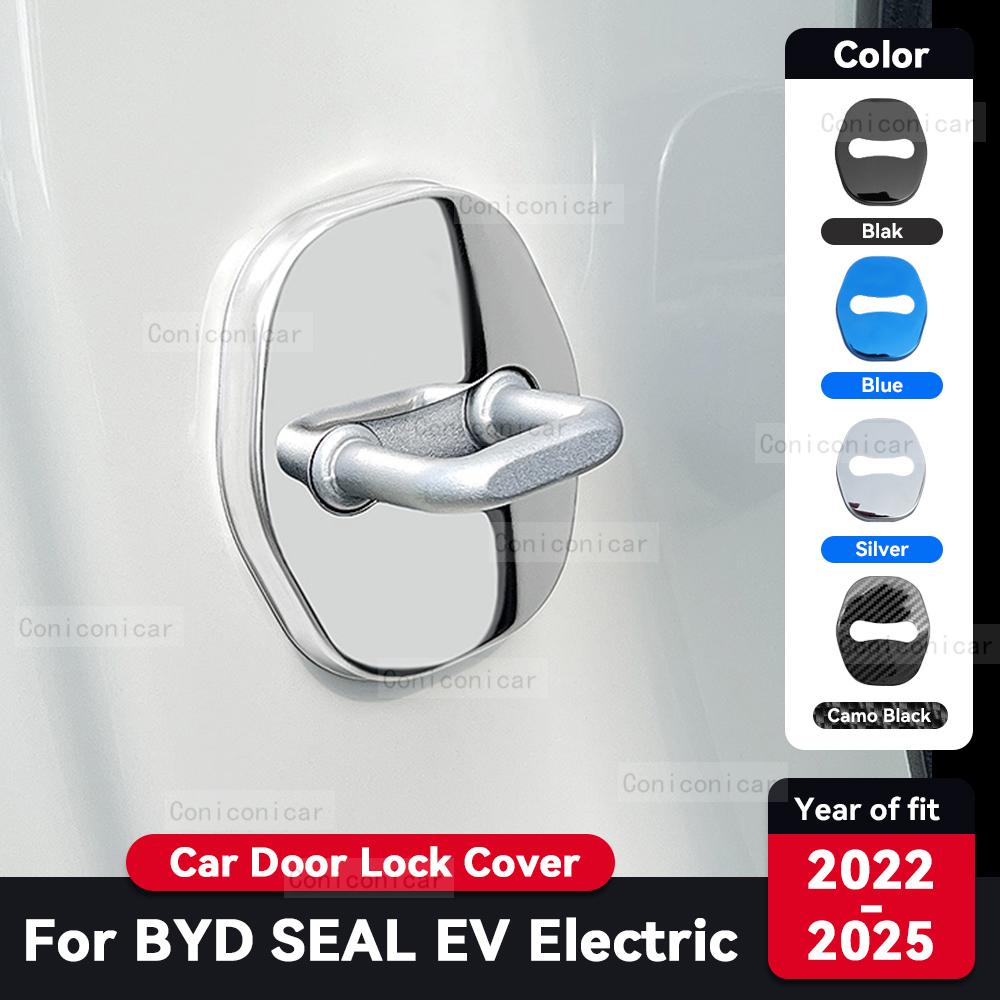 For BYD SEAL EV Electric 2022-2025 Car Door Lock Protection Cover Anti rust Stainless Steel Auto interior Decoration Accessories
