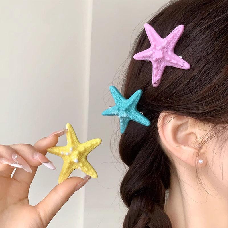 Neue Sommer Strandurlaub Muschel Seestern Haarspangen Haarnadeln Süße Seitenklammer Haarspangen Für Mädchen Koreanisches Ornament Haarschmuck