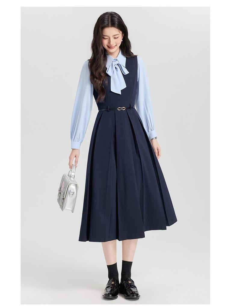 Women's Academy Style Petite Vest Dress for Formal Occasions and Teacher Interviews