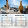 Humorous 2026 Cat Butt Calendar 12 Monthly Funny Cat Tail Wall Calendar Family Planner Scheduling Tool For Living Room Bedroom