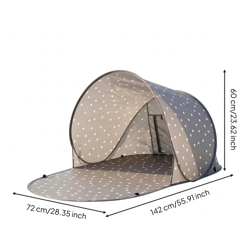 Portable Sunshade Tent with Floor Panel Compact Instant Spring up