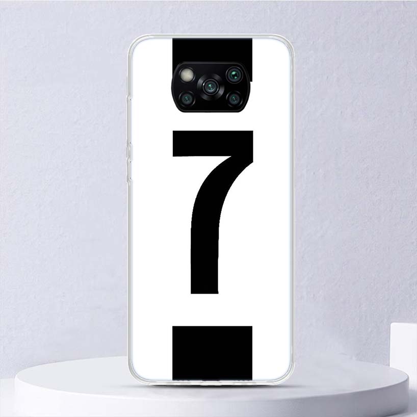 Husă moale FootBall Number 7 10 30 pentru Xiaomi Poco X3 NFC X4 M4 Pro M3 M2 Husă de telefon F3 F2 F1 Mi Note 10 Lite A3 A2 A1 Funda Coq