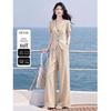 Women's Summer V-Neck Sleeveless Two-Piece Pant Set