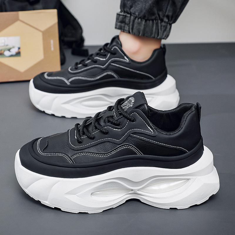 2025 summer new ins men's shoes trendy shoes casual board shoes little white shoes versatile thick-soled heightening sports dad shoes