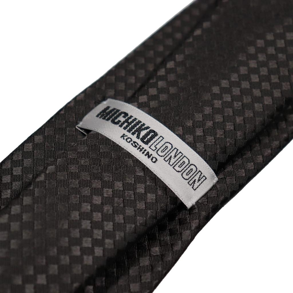[Michiko London] Made In Japan KOSHINO Tie, Plain Pattern, 100% Silk, Perfect for Gifts, Suits, and Jackets, Unisex, mk-006-D Gray