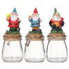 Storage Jar With Airtight Lid Elf Dwarf Candy Containers for Xmas Kitchen Countertop Decor