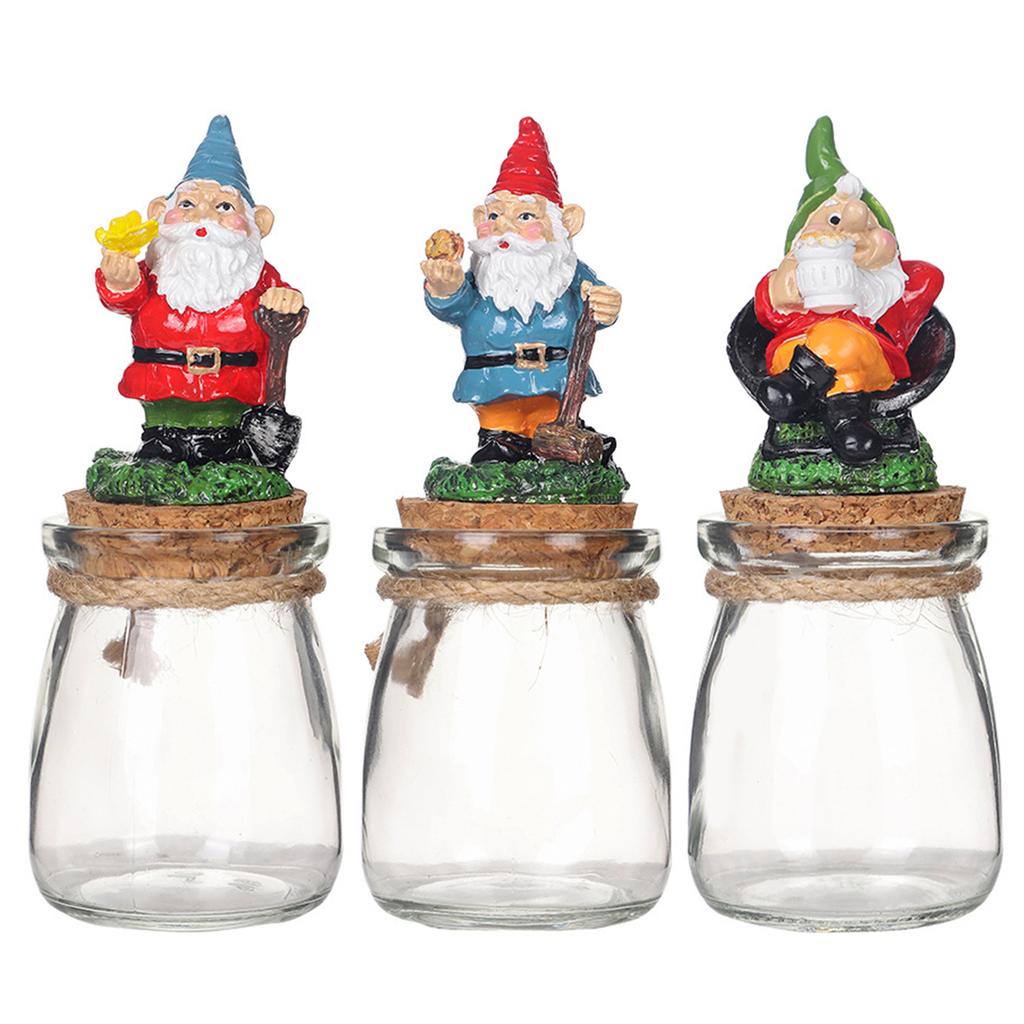 Storage Jar With Airtight Lid Elf Dwarf Candy Containers for Xmas Kitchen Countertop Decor