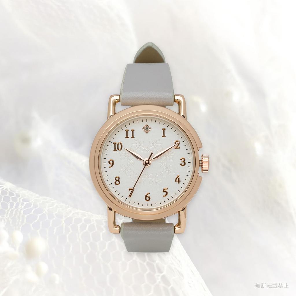 Fieldwork Women's Analog Wristwatch with Leather Strap, Cool Gray, Maska JN016-4