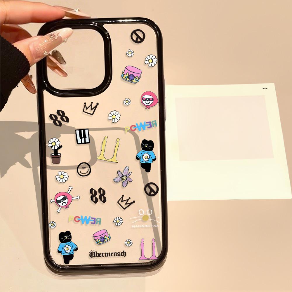 Acrylic Phone Case for iPhone 11 12 13 14 Pro 12 14 16 Pro Max for Samsung A16 A36 A56 S24 FE High-quality Painted Anti-fall Mobile Phone Case