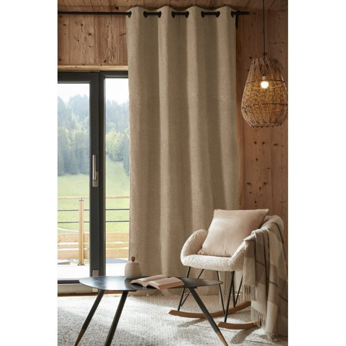Bjorn 100% Opaque, Sound and Thermal Blackout Curtain with Fleece Lining - Butterfly Effect - Bjorn Linen - 1 Blackout Panel + Fleece