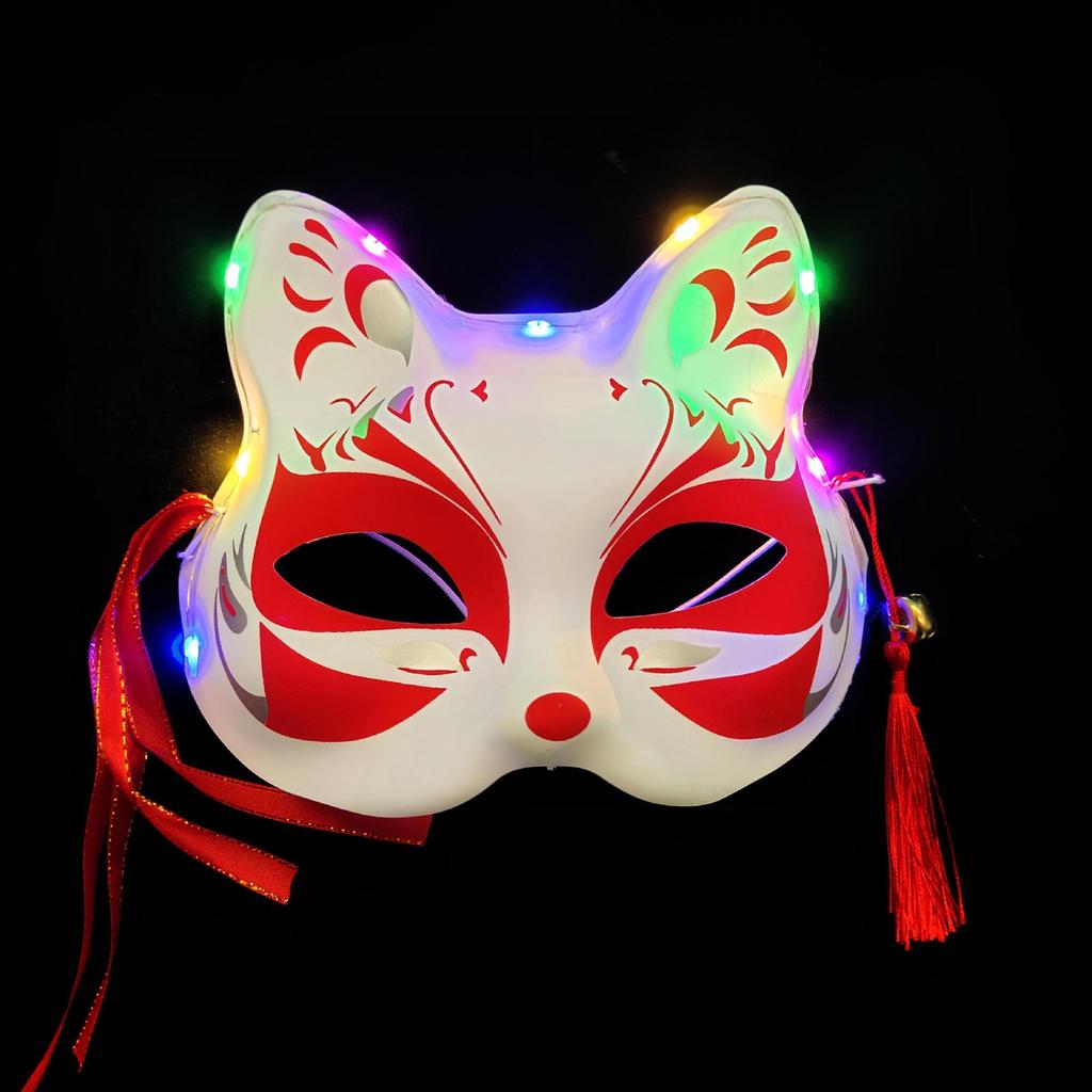 Japanese Style Fox Mask - Half-Face Anime Cosplay for Women