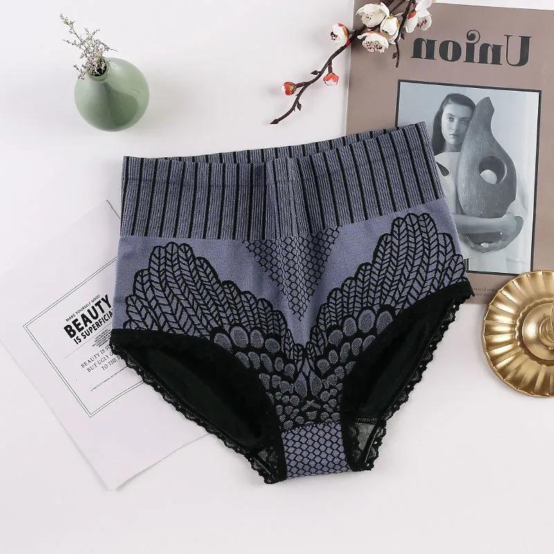Women's High-Waist Lace Briefs: Tummy & Hip-Lifting, Second-Generation Design.