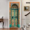 37Style Floral Door Stickers  Removable Vinilos Para Puertas Adhesive Wallpaper Art Murals for Doors Bibliotheque Modern Home Decor