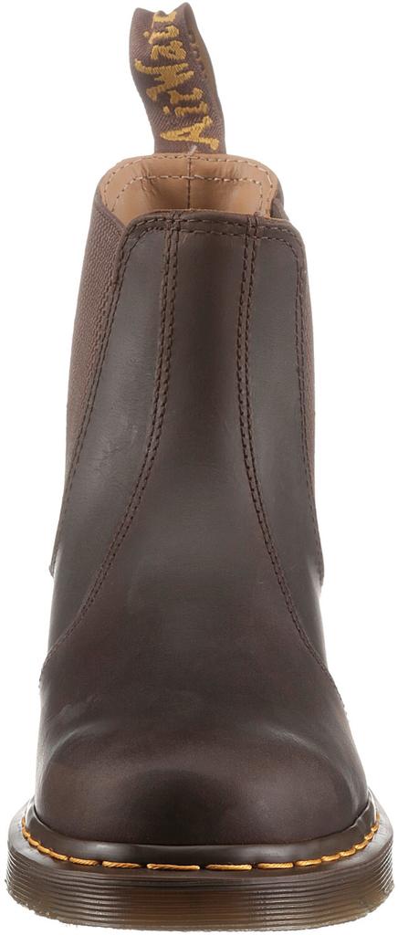 Ботинки Dr. Martens 2976 Yellow Stitch crazy horse темно-коричневые