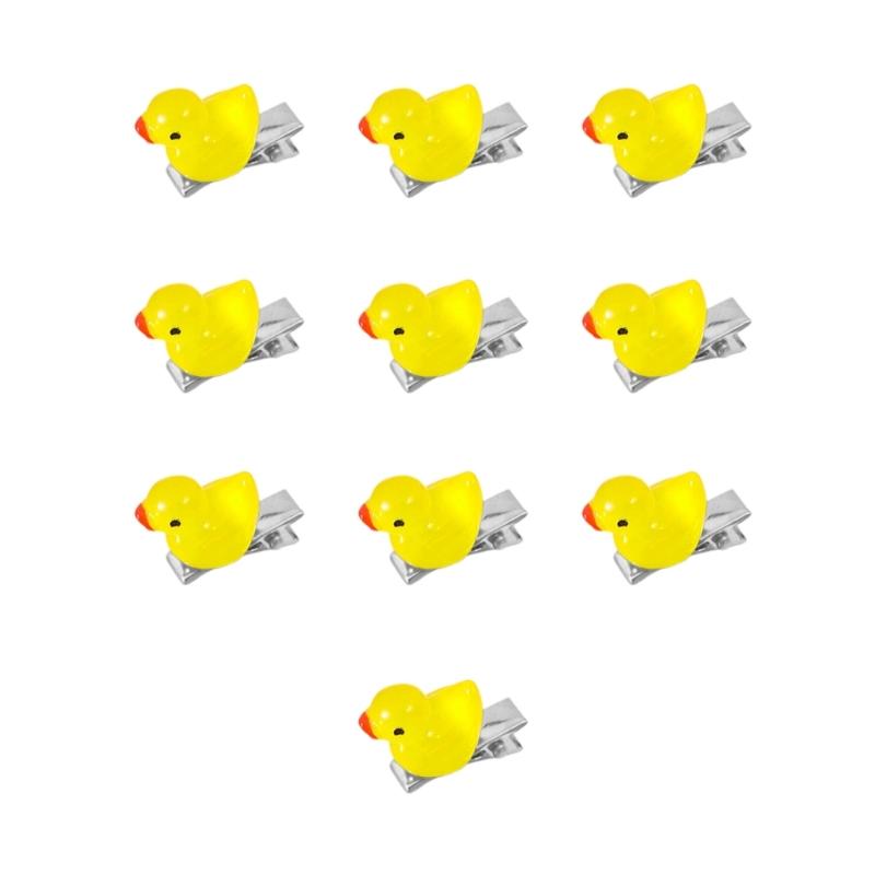 10PCS Yellow Duck Hair Clip Set Cute Duckling Hair Accessories Cartoon Hairpin for Kids Girls School Family Party