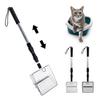 Long Handle Eco-Friendly Portable Cat Litter Poop Shovel No Bending Back Extendable Aluminum Body Multi-Purpose Hand Tool