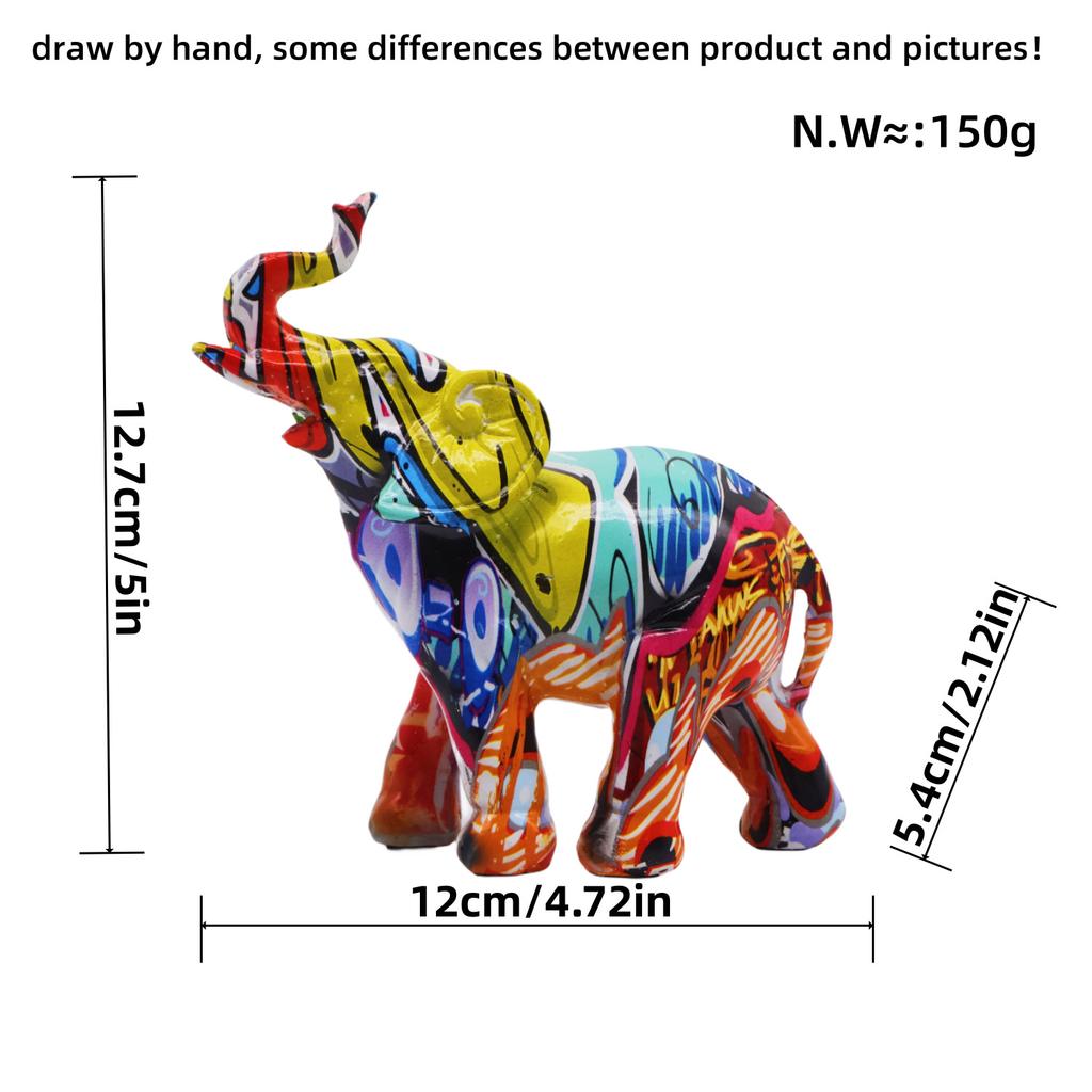 Creative Size and Size Elephant Ornament Home Living Room Wine Cabinet Office Decoration Art Resin Craft