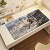 Large Gaming Desk Mat Antislip Rubber Base Stitched Edges Mythical Anime Character Beach Print Nonslip Extended Mouse Pad
