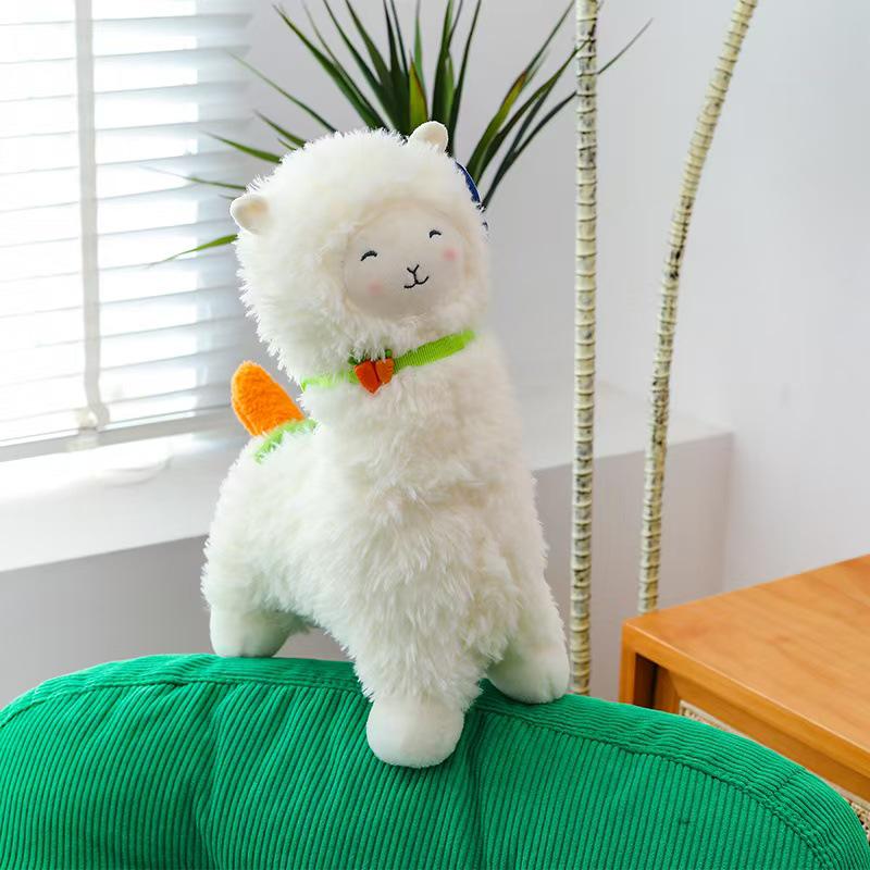 Carrot Alpaca Plush Hug Pillow - Cartoon Figure Toy Gift for Girls