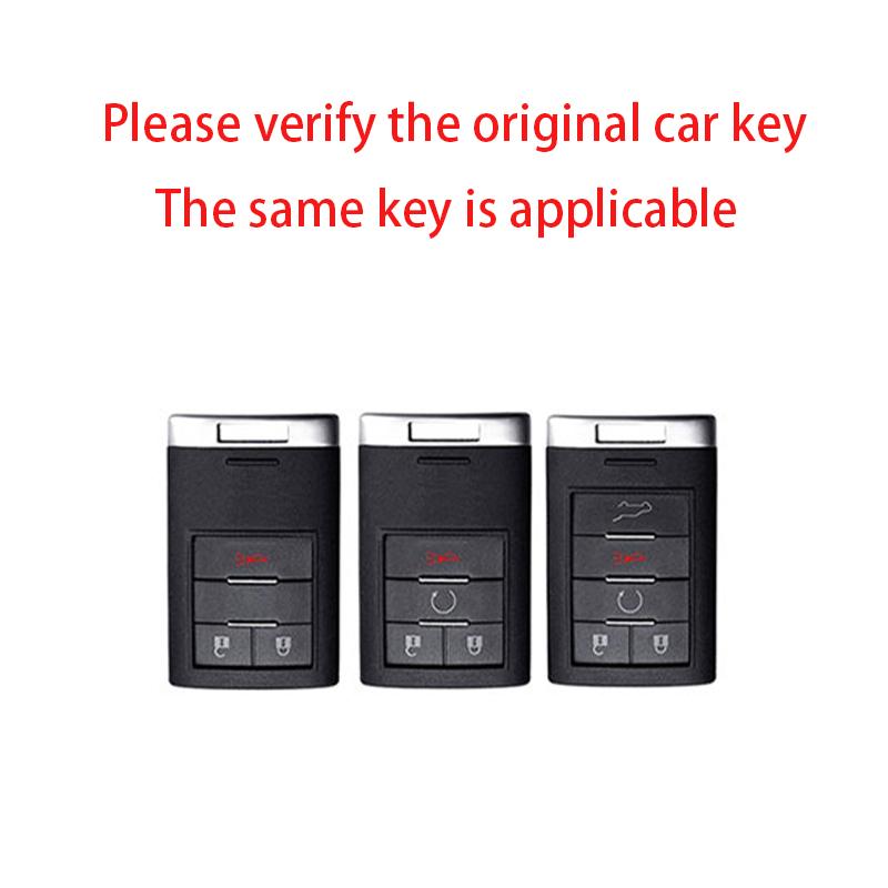 Zinklegierung Leder Autoschlüsselhülle Schlüsselanhänger Abdeckung für Chevrolet C7 Corvette Cadillac DTS SLS SRX XLS STS Escalade CTS ATS 28T CTSV XTS