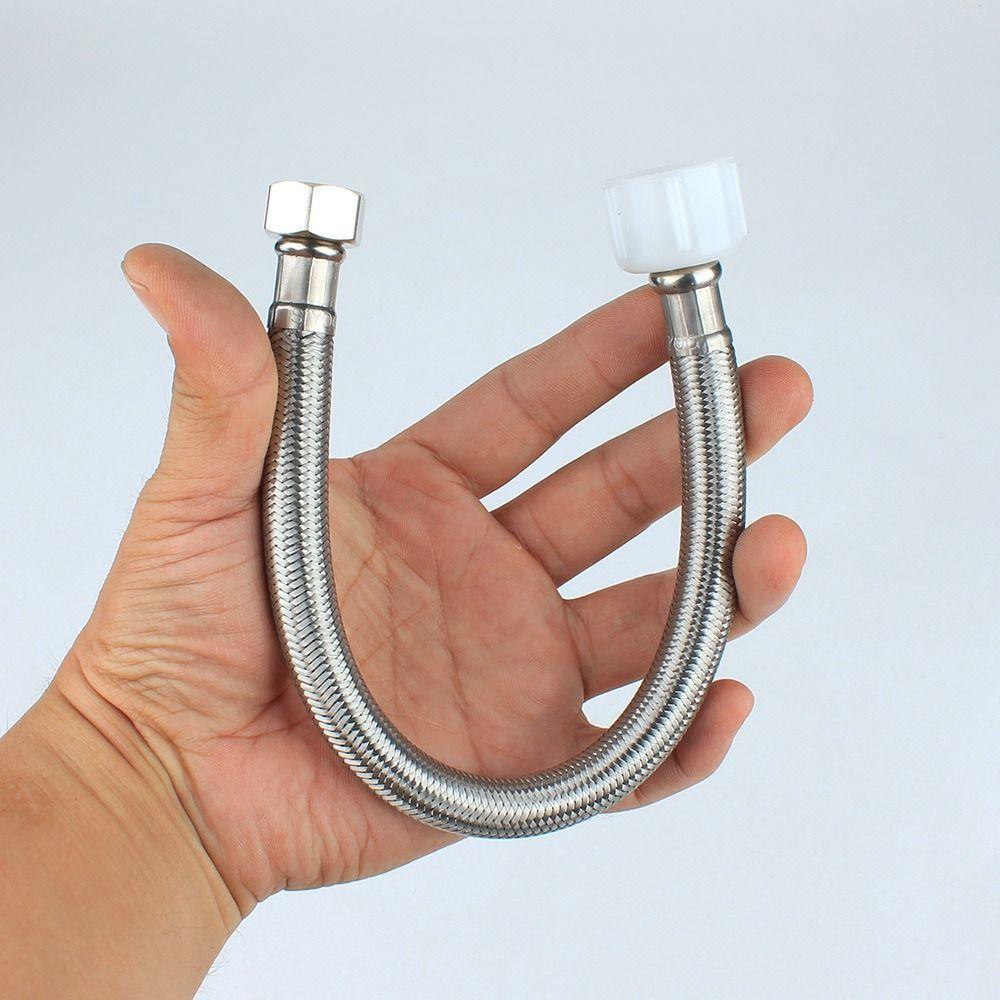 Durable 30/40cm Corrugated Water Hose Stainless Steel Large Flow Toilet Water Connectors Hose Explosion-proof Bath Connect Pipe
