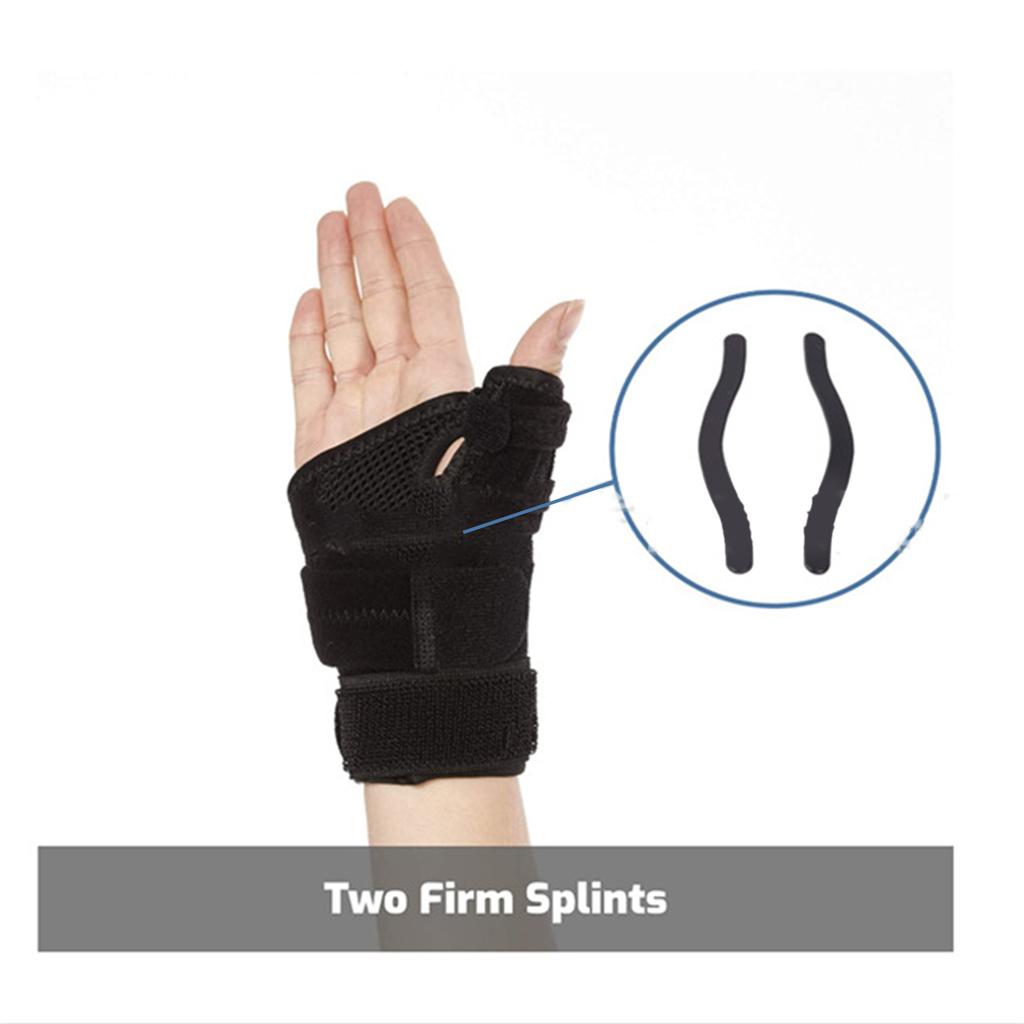 Thumb Wrist Guard Gloves Breathable Comfortable Soft Sports Fitness Wrist Guard Protection Gloves for Men Women Black