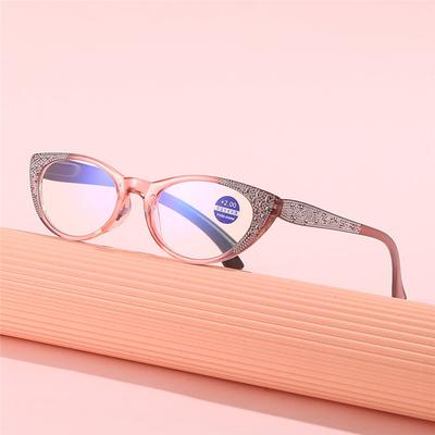 Cat Eye Anti-Blue Reading Glasses Old Man Diamond Reading Glasses Women Spring High Definition Reading Mirror