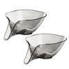 2Pcs Multifunctional Drain Basket with Drainage Spout Removable Food Grade Plastic Fruit Vegetable Drainer Washing Bowl Basin Container Kitchen