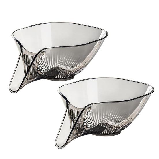 2Pcs Multifunctional Drain Basket with Drainage Spout Removable Food Grade Plastic Fruit Vegetable Drainer Washing Bowl Basin Container Kitchen