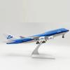 30CM Diecast Airplane Model B747 KLM Airlines Models Aircraft With Base Landing Gear Wheels 1/240 Scale Resin Aircraft Plane