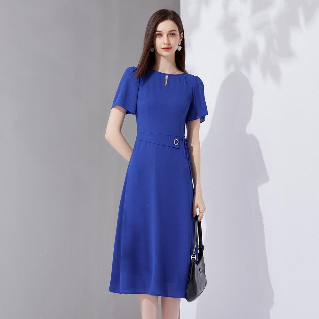 Minimalist Temperament Hollow Out Design Dress