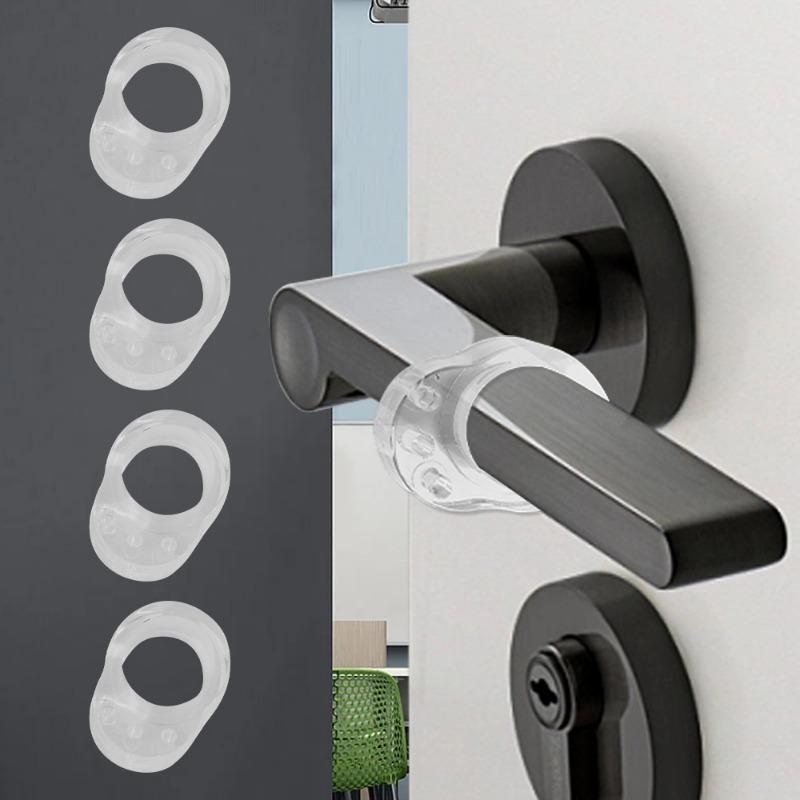 1/8 Buc Bucă de oprire ușă Silicon Buffer mâner ușă Protector perete Bumper mâner ușă Protecții mobilier Pad anti-șoc Inel rezistent la șocuri