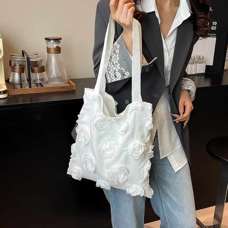 Three-Dimensional Flower Shoulder Bags Personality Women Casual Bag Underarm Femme Beautiful Shopper Totes AVE