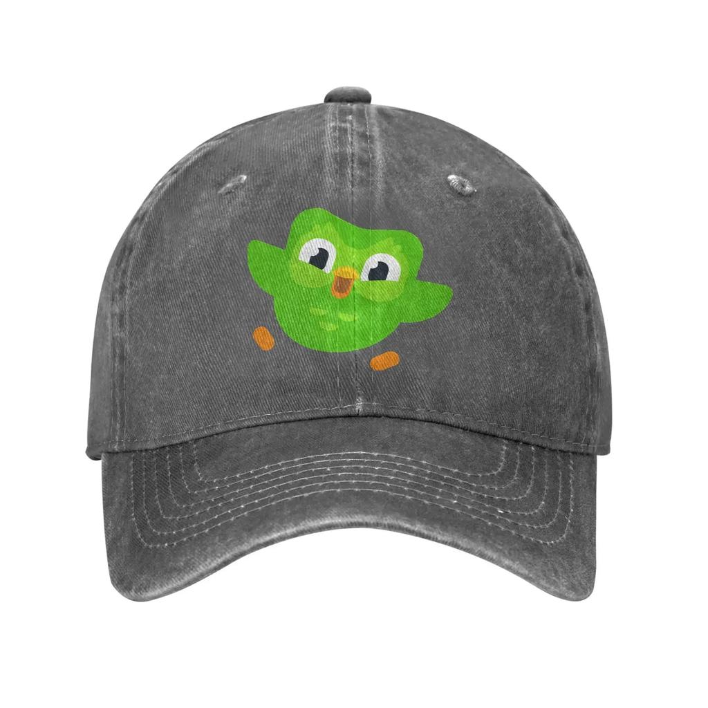 Duolingo Logo Green Owl Cartoon Baseball Cap Outfit For Unisex  Adjustable Trucker Hat