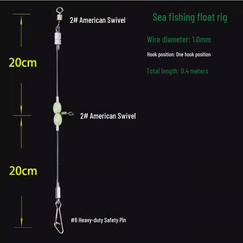 

Adjustable Sea Fishing Rig with Luminous Beads and Hooks for Long and Short-Distance Fishing