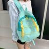 SCIONE New Fashion Backpack Japanese Style Stitching Contrast Drawstring Backpack Lightweight Sports Outdoor Travel Bag Student Schoolbag