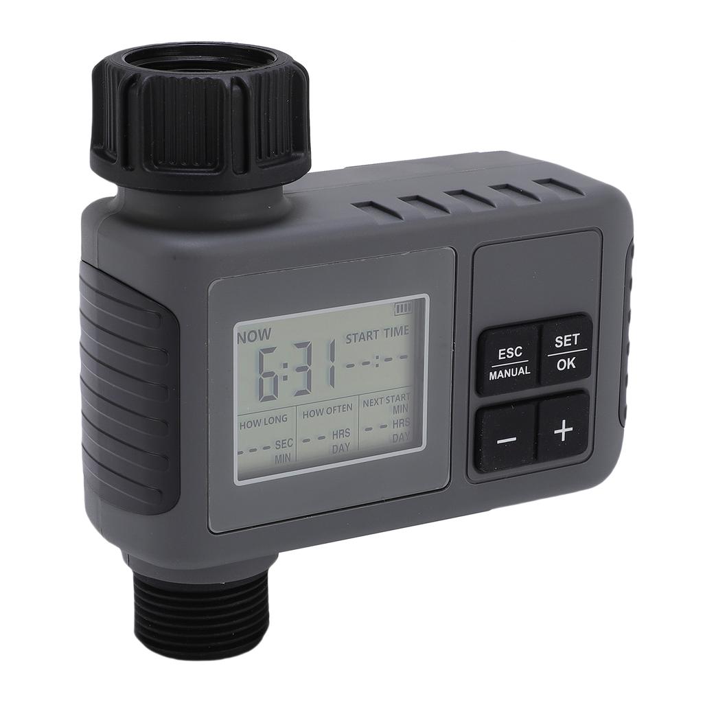 Automatischer Bewässerungstimer LCD-Display Zeitgesteuerter Bewässerungsregler für 3/4-1/2 Zoll Wasserhahn Außen Garten Hof