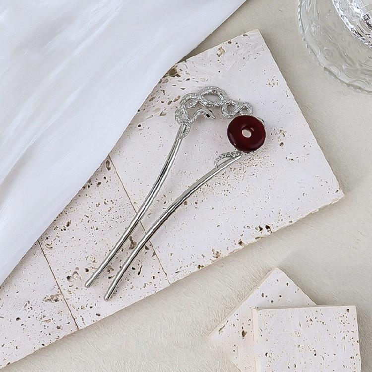 Exquisite Alloy Hair Stick Snake Hairpiece with Sparkling Snake for Evening Dinner Wear Photo Props