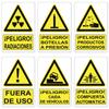 Spanish Warning Sign, Danger Metal Sign For Street, Yard, Bar, Workshop Decor, Yellow Waterproof Caution Signs, Outdoor Indoor