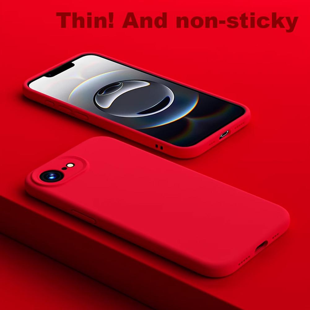 Für iPhone 16e Flüssigsilikonhülle Rutschfeste Handy-Schutzhülle Wasserdichte Leichte Handyhülle Ultradünne Handy-Rückseite