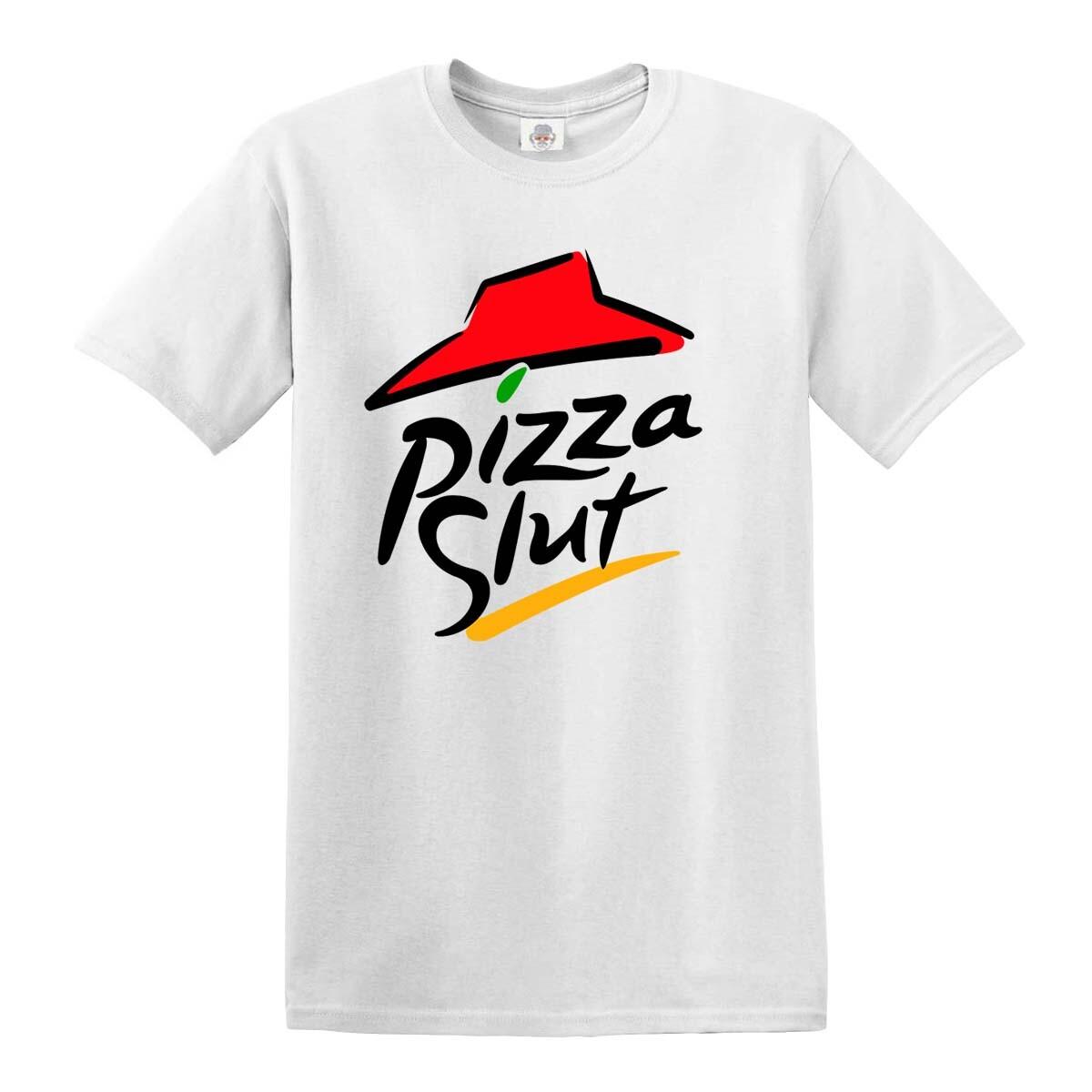 Pizza Slut T-Shirt Funny Food Parody BBQ Party Offensive Rude Mens Ladies Top S разноцветный
