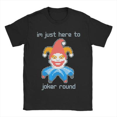 Vintage Balatro Spielkarte Joker T-Shirt Herren Rundhals 100% Baumwoll-T-Shirt Kurzarm T-Shirt Neuankömmling Kleidung