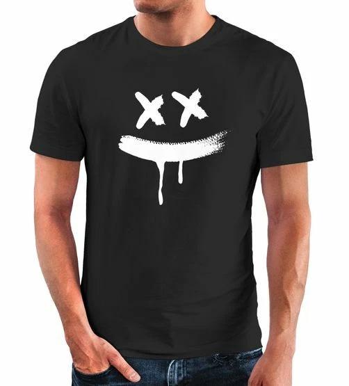 Men's T-Shirt printed print creepy smile sneaky print fashion street style-