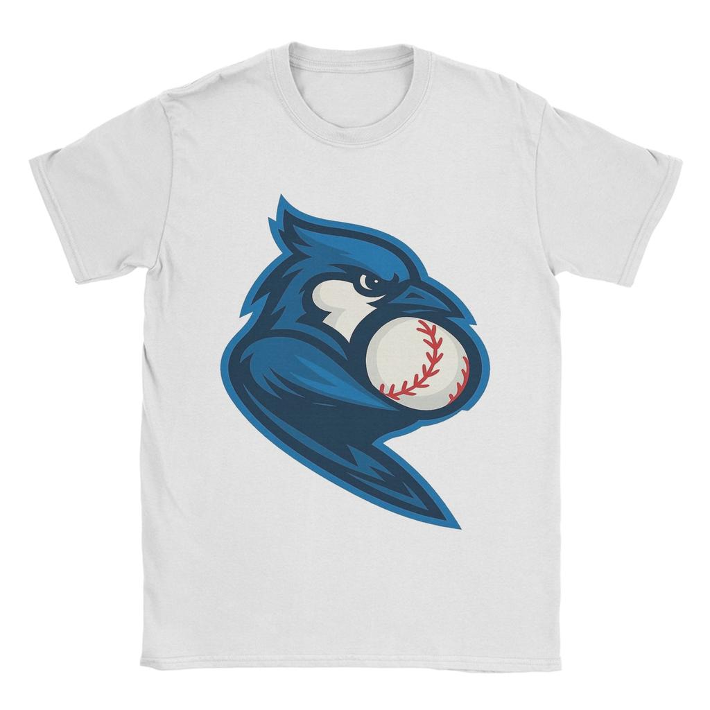 A BlueJaysBird Holding a Baseball TShirt for Unisex Fashion Pure Cotton Tees Crew Neck Short Sleeve T Shirt Printed Clothing