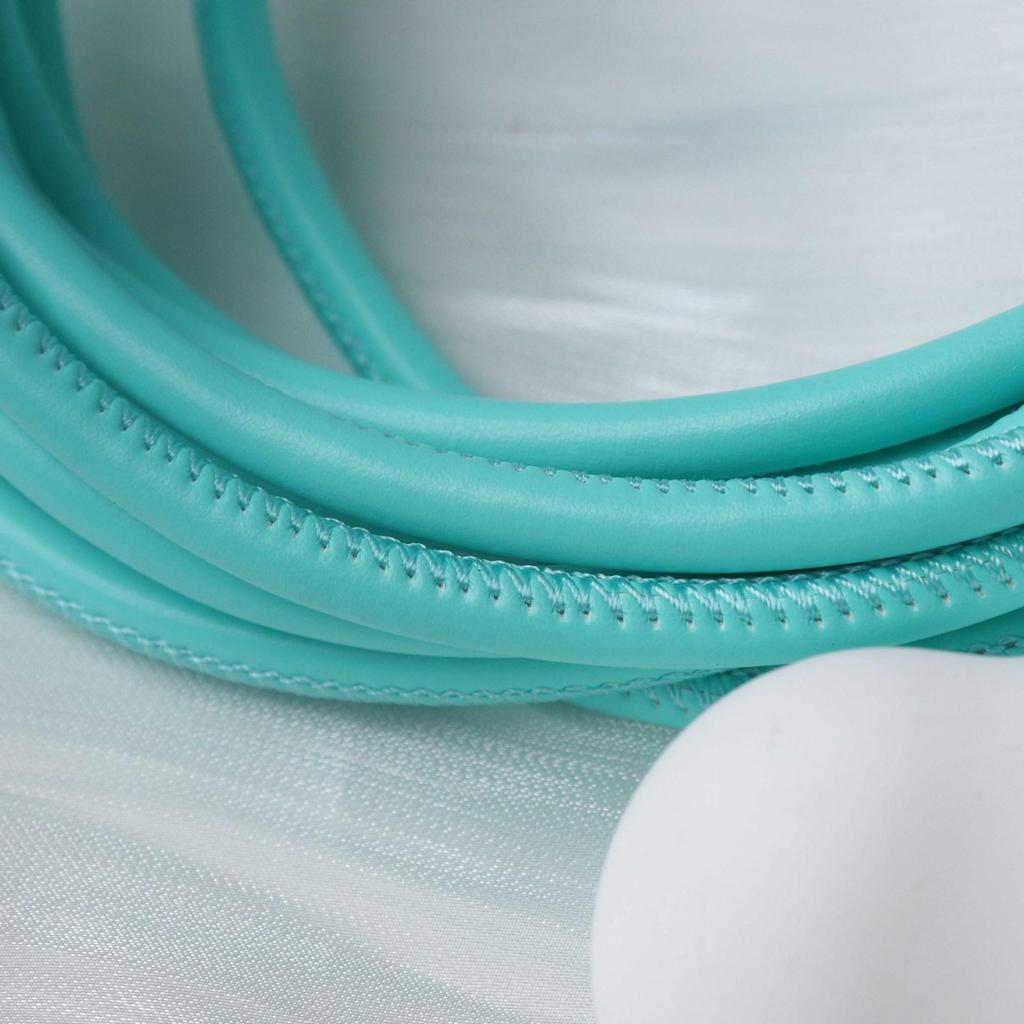 PU Leather Round Handle Strap with Lock Edge Stitching - DIY Traction Weaving Ornament E18