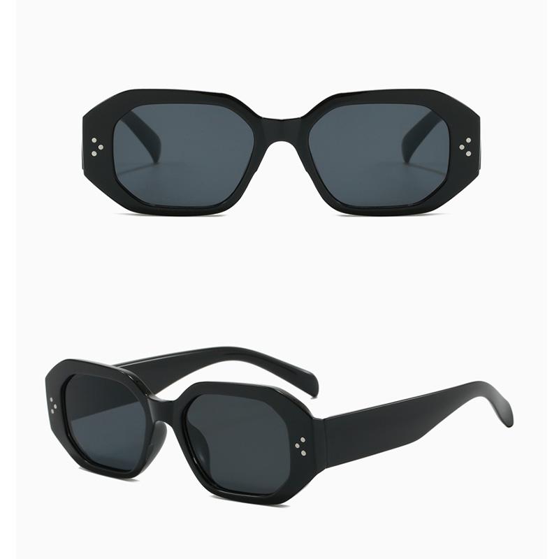 Korean Square UV Resistant Sunglasses For Men And Women Fashion Polygon Street Photography Outdoor Sunscreen Sun Glasses