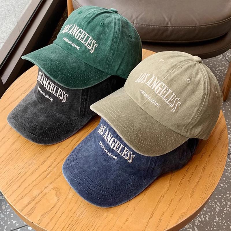 Cotton Retro Vintage Baseball Cap Men Women Denim Embroidered Letters Hat Cotton Soft Top Caps Casual Retro Unisex Hats