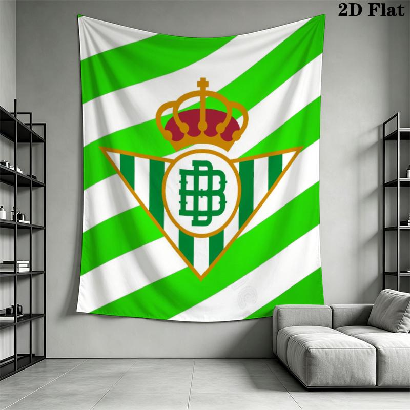 Real Betis Wall Tapestry Aesthetic Wall Hanging Printed Fabric Blanket Decorative Tapestries for Bedroom Living Room Home Decor