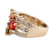 Women's Luxury Cubic Zirconia Crystal 9K Gold Plated Ring Cocktail Party Jewelry