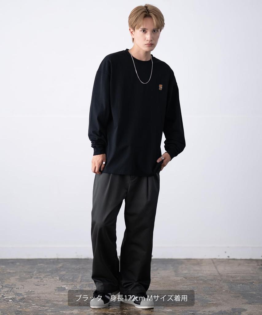 IMPROMES Casual SIDEWAYSTANCE Embroidered Downer Bear Long Sleeve T-Shirt, Men's, Khaki